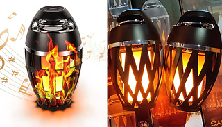 Wireless Bluetooth-Compatible Speaker with LED Flame Effect Light - 2 ...