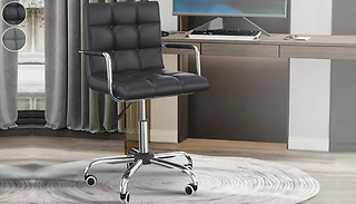 Faux Leather Office Adjustable Swivel Desk Chair - 2 Colours