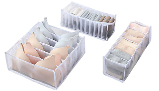 3-Pack Mesh Drawer Organiser - 5 Colours