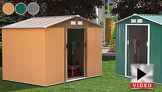 Metal Garden Shed - 3 Sizes & 3 Colours