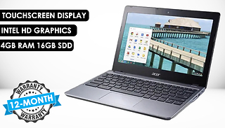Acer Chromebook C720 11.6 inch Celeron 4GB RAM 16GB SSD - Optional Cas ...