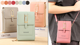 Faux Leather Crossbody Wallet Phone Bag - 8 Colours
