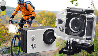 Waterproof HD 1080P Sports Action Camera - 7 Colours