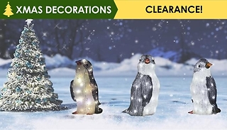2D Christmas Penguin Acrylic LED Lights - 3 Styles
