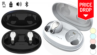 True Wireless Bluetooth 5.0 Earbuds - 5 Colours