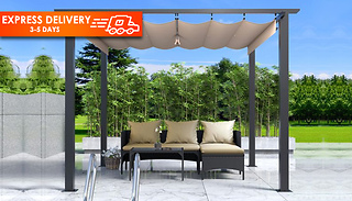 3x3M Pergola with Retractable Sun Shade