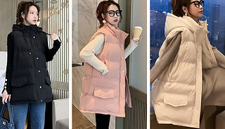 Women's Hooded Casual Vest Coat - 3 Colours & 4 Sizes