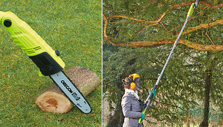 Corded Electric Garden Chainsaw with Telescopic Pole Extension