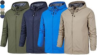 Men's Waterproof Windbreaker Jacket - 6 Sizes & 5 Colours