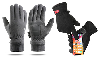 Unisex Winter Touch-Screen Fleece Gloves - 2 Colours & Sizes
