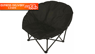 Deluxe Black Padded Camping Chair