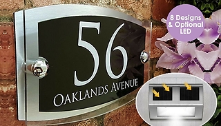 Personalised House Sign With Optional LED Light- 8 Designs