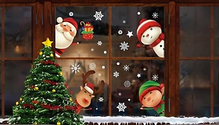 94-Piece Christmas Themed Window Stickers 