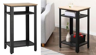 HOMCOM Industrial Style 3 Layer Side Table