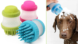 Pet Soap Dispensing Silicone Bath Brush - 3 Colours