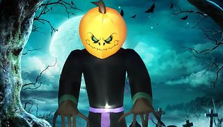 Inflatable Pumpkin Head Monster with LED Lights
