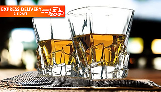 2x Iceberg Design Whiskey Cocktail Glasses