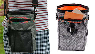 Waterproof Dog Treat Bag - With Travel Bowl & Waste Bags