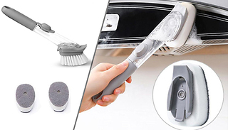 Magic Soap Dispensing Dishwashing Wand - With 1 Brush & 2 Sponges