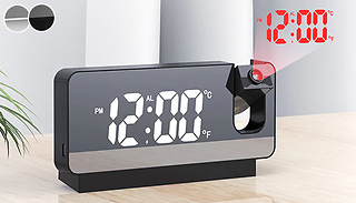 Large Screen LED Display Projection Clock - 2 Colours