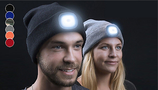 Beanie Hat with LED Battery Operated Light - 5 Colours