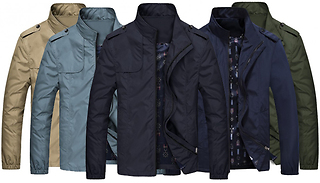 Men's Waterproof Casual Harrington Jacket - 5 Colours & 7 Sizes