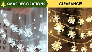 Snowflake LED Christmas String Lights - 2 Colours & 2 Lengths