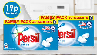80-Pack of Persil Non-Bio Washing Tablets
