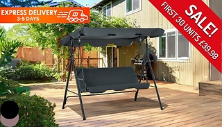 3-Seater Garden Swing Chair - 2 Colours
