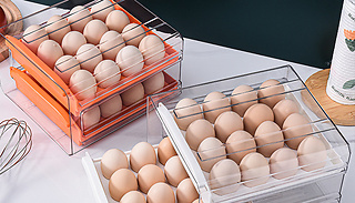 Two-Tier Egg Storage Fridge Safe Drawers