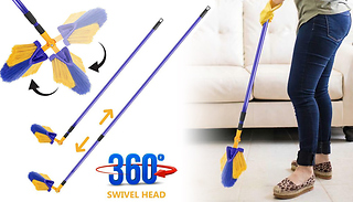 Extendable 360 Swivel Head Floor Sweeper Brush