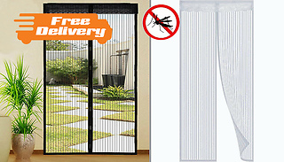 1 or 2 Magic Mesh Door Curtain - Keep Bugs Out!