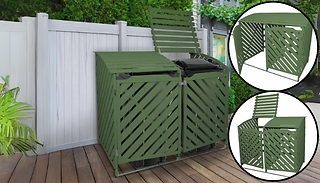 Sage Green Double Wheelie Bin Storage Box