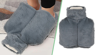 Foot Hot Water Bottle with Fleece Cover
