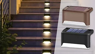 2 or 4 Solar-Powered Garden Decking Lights - 4 Designs