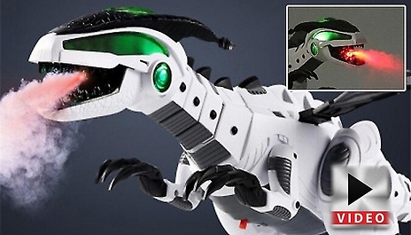 Raptor Dinosaur Steam Fire-Breathing Robot