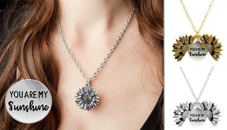 Sunshine Sunflower Pendant Necklace - 2 Colours