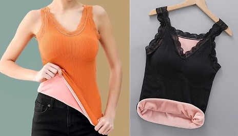 Lace Detail Thermal Winter Vest - 5 Colours