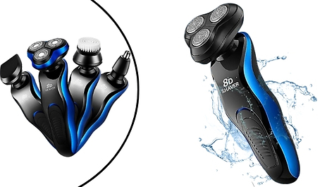Gghjkh 4-in-1 USB Rechargeable Electric Shaver Set