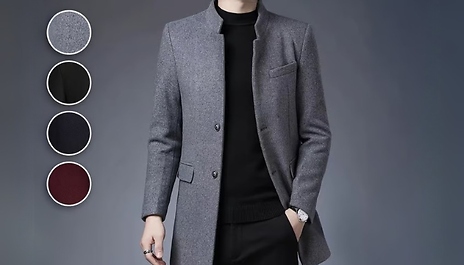 Men’s Long Mid-Length Trench Coat