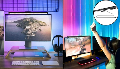 Led Computer Control Lights LED Touch-Control PC Monitor Light Bar!
