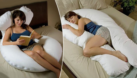 9ft or 12ft Giant U Shaped Anti Allergenic Pillow with Optional Pillow Case 6 Colours