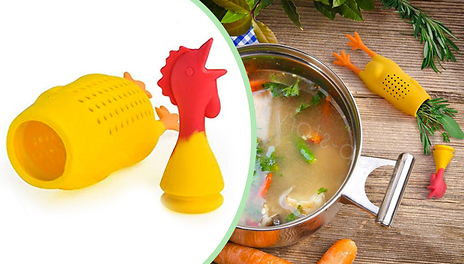Silicone Scream Chicken Seasoning Pot Condiment Container Spice Box for  Stewing Soup 