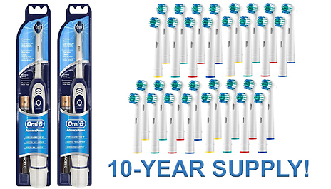 oral b battery powered toothbrush replacement heads